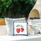 Stupell Industries Strawberries & Blue Ribbon Outdoor Printed Pillow, design by Lucille Price, 18 x 7 x 18
